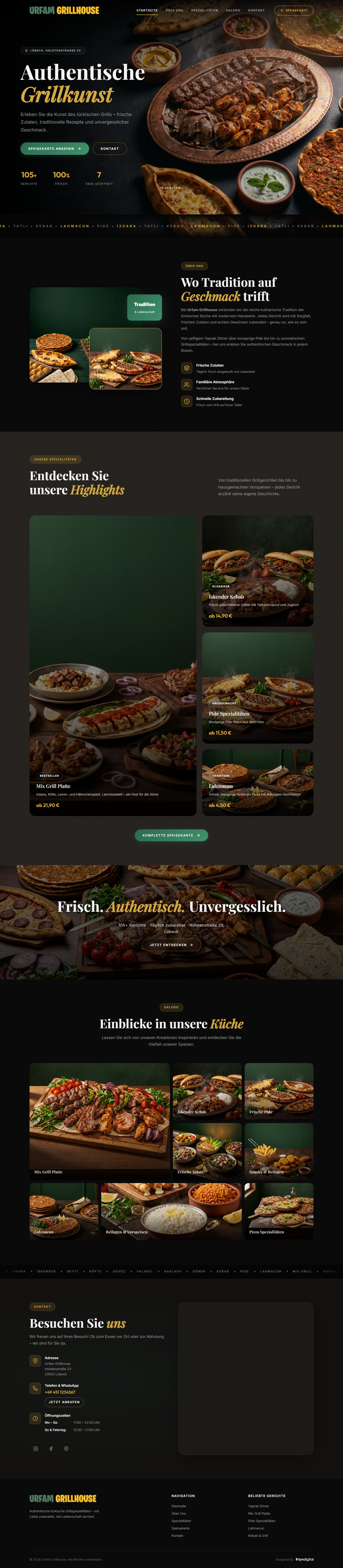 Web Tasarım Portfolyosu - Urfam Grillhouse