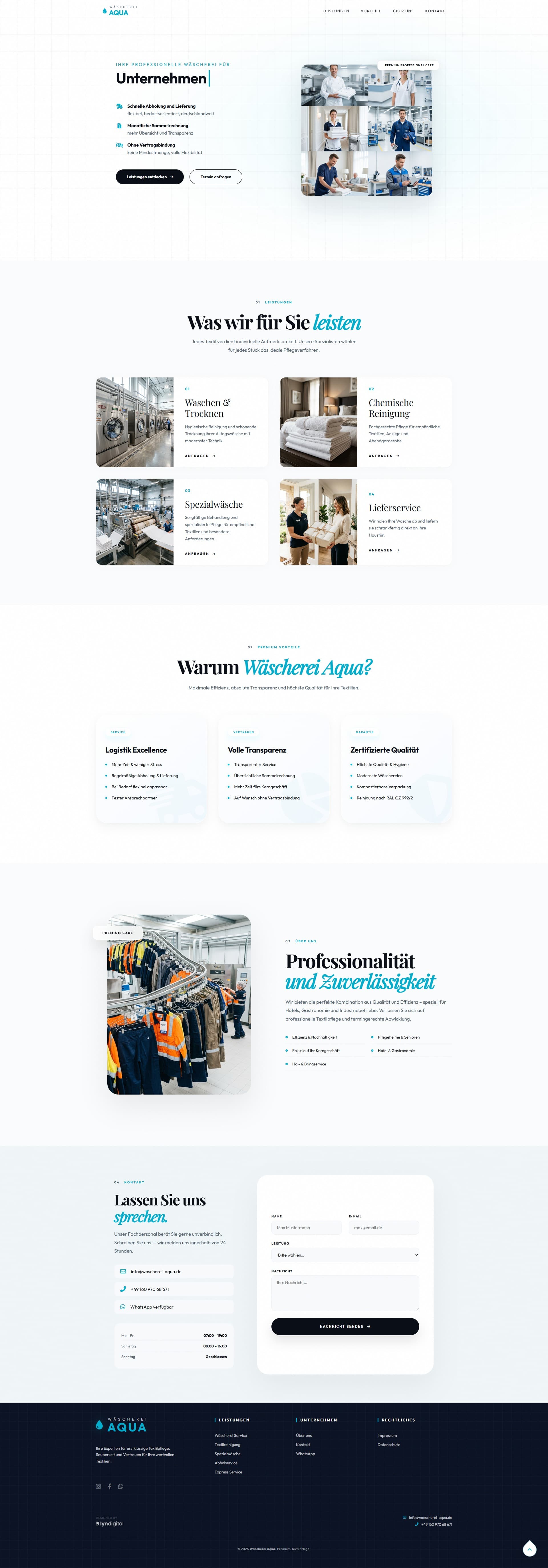 Web Tasarım Portfolyosu - Wäscherei Aqua